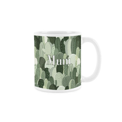 Purely Home Mum MugCactus Plants Gift For MumsTea/coffee Green Ceramic Cup from B&Q