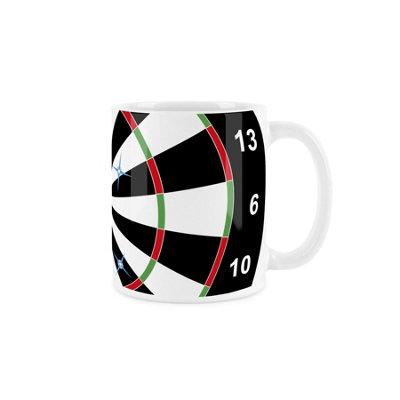 Purely Home Darts MugDart Board Pub Sports/gamesCeramic Tea/coffee Bar Gift Cup from B&Q