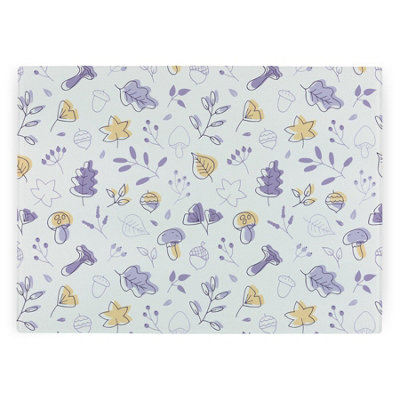Purely Home Autumn Leaves Worktop ProtectorLarge Textured Glass Chopping Board from B&Q