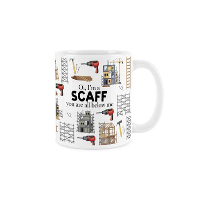 Purely Home Scaffolder MugNovelty Trades GiftWhite Ceramic Tea/coffee Gift from B&Q