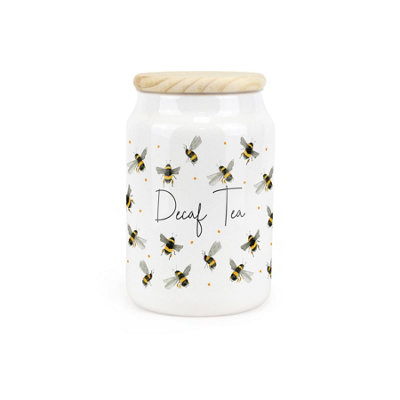 Purely HomeScattered BeesDecaf Tea CanisterKitchen Storage Jar from B&Q