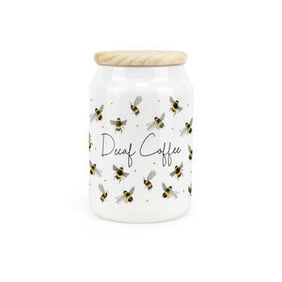 Purely HomeScattered BeesDecaf Coffee CanisterKitchen Storage Jar from B&Q