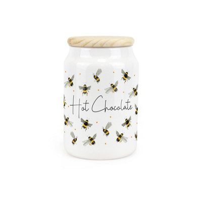 Purely HomeScattered BeesHot Chocolate CanisterKitchen Storage Jar from B&Q