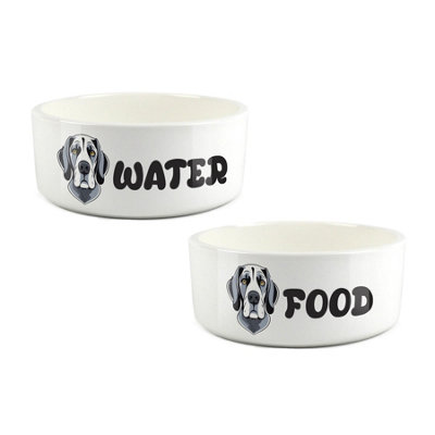 Purely Home Cartoon Great Dane Food & Water Bowl Set from B&Q
