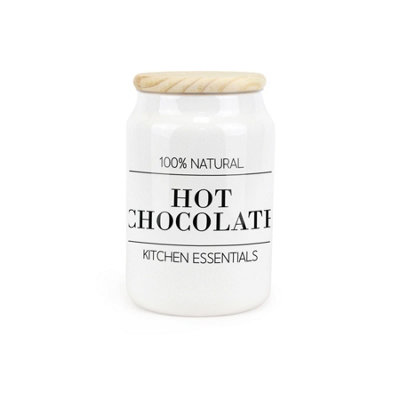 Ceramic Tapered Minimalist Canister - Hot Chocolate Storage Container Gift - Image 4