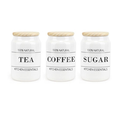 Purely HomeMinimalist EssentialsTeaCoffee & Sugar CanisterKitchen Storage Jars from B&Q