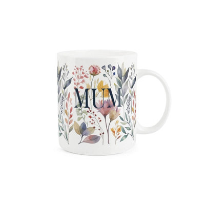 Purely Home Bone China Watercolour Floral Mum MugPastel Flowers Cup Gift from B&Q