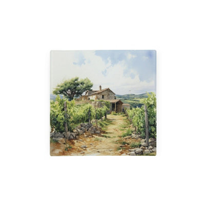Purely Home Vineyard Barn Glass Hot Pot StandHeat Resistant Non-Slip Trivet from B&Q
