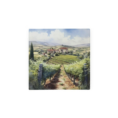 Purely Home Vineyard View Glass Hot Pot StandHeat Resistant Non-Slip Trivet from B&Q
