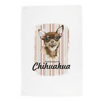 Purely Home Chihauhau Tea TowelNovelty Dog Themed Gift Kitchen Linen/dish Cloth from B&Q