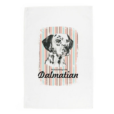 B&Q -  Dalmatian Tea TowelNovelty Dog Themed Gift Kitchen Linen/dish Cloth - Image 3