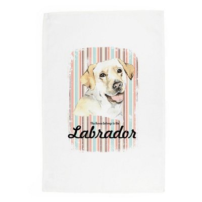 Purely Home Labrador Tea TowelNovelty Dog Themed Gift Kitchen Linen/dish Cloth from B&Q