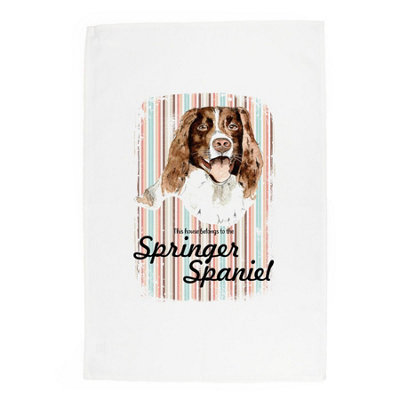 Springer Spaniel Tea Towel - Novelty Dog Themed Gift Kitchen Linen/Dish Cloth - Image 3