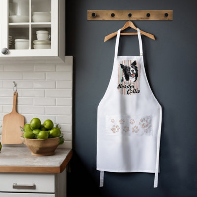 Purely Home Border Collie ApronNovelty Kitchen Gift For Dog Lovers from B&Q