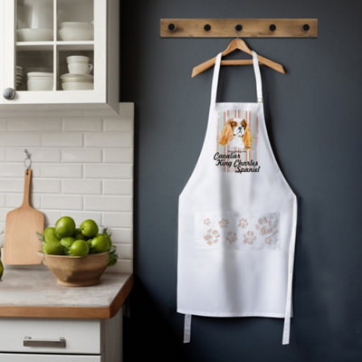 Purely Home Cavalier King Charles Spaniel Apron - Novelty Kitchen Gift For Dog Lovers
