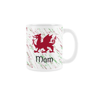 Purely Home Welsh Dragon Mum MugRed & Green Wales Mam Souvenir GiftTea/coffee Present Ceramic Cup from B&Q
