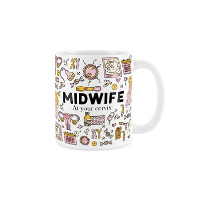 Purely Home Midwife MugHumourous Trades Funny Novelty GiftTea/coffee Hot Drinks White Ceramic Cup Present For Midwives/fertility Doctors from B&Q