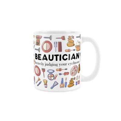 Purely Home Beautician MugHumourous Trades Funny Novelty GiftTea/coffee Hot Drinks White Ceramic Cup Present For Beauticians