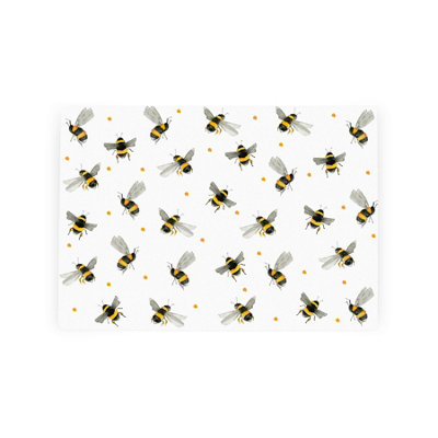 Purely Home Scattered Bees Smooth Glass Worktop SaverSmall Chopping Board from B&Q