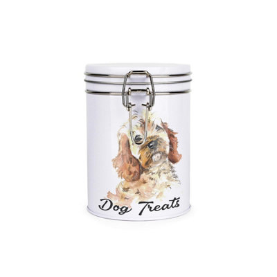 Purely Home Cockapoo Dog Treats Canister By Rhiannon ChaunceyMetal Clip Lid Food Storage Jar For Pet Food 700Ml from B&Q