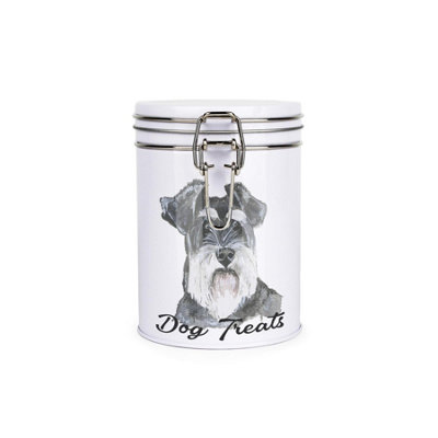 Purely Home Miniature Schnauzer Dog Treats Canister By Rhiannon ChaunceyMetal Clip Lid Food Storage Jar For Pet Food 700Ml from B&Q