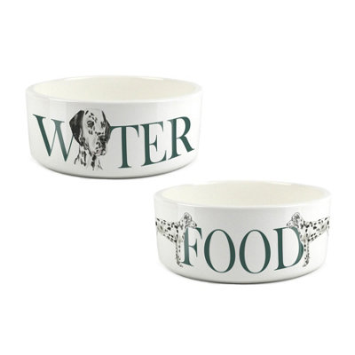 Dalmatian Pet Bowl Set - Food & Water Large Ceramic Bowls Dog Portrait Gift - Image 4
