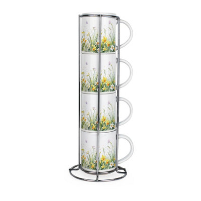 Purely Home - Mugs Set - Ceramic - Daffodil Design - Image 4