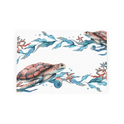 Purely Home Sea Turtle Worktop SaverSmall Textured Glass Chopping Board from B&Q