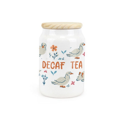 Purely HomeDucks & FlowersDecaf Tea CanisterKitchen Storage Jar from B&Q