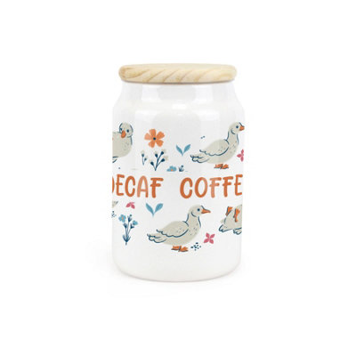 Purely HomeDucks & FlowersDecaf Coffee CanisterKitchen Storage Jar from B&Q