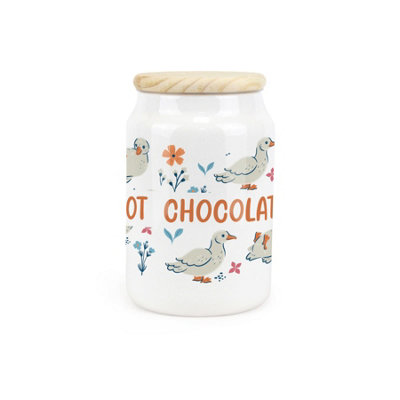 Purely HomeDucks & FlowersHot Chocolate CanisterKitchen Storage Jar from B&Q