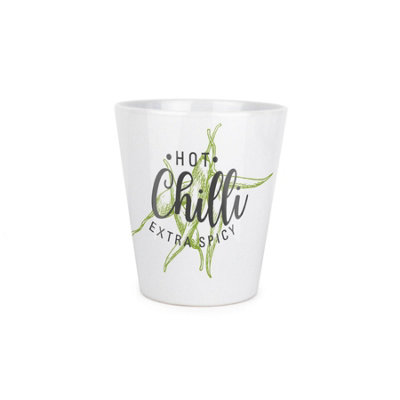 Purely Home Fresh Green Herbs Small Ceramic Plant Pot - Green - Image 4