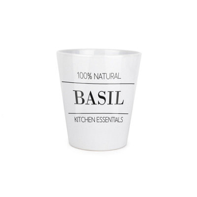 Purely Home Minimalist Design Small Ceramic Plant Pot - White - Image 4