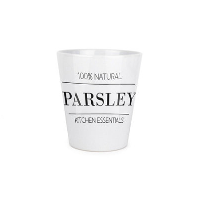Minimalist Parsley Plant Pot - Small Ceramic Indoor Plant Pot Gift - Image 3