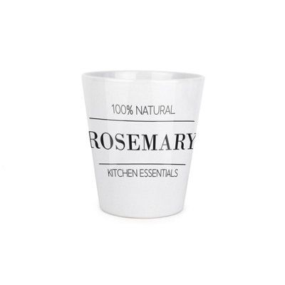 B&Q -  Minimalist Rosemary Plant PotSmall Ceramic Indoor Plant Pot Gift