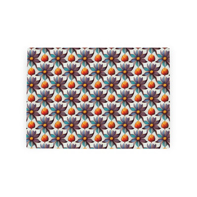 B&Q -  Purple Floral Tile Smooth Glass Worktop SaverSmall Chopping Board