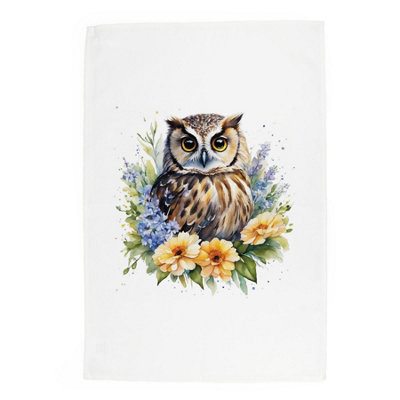 Purely Home Owl Tea TowelPanama Cotton Dish Cloth Kitchen Gift For Bird Lovers from B&Q