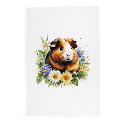 Purely Home Guinea Pig Tea TowelPanama Cotton Dish Cloth Kitchen Gift For Animal Lovers from B&Q