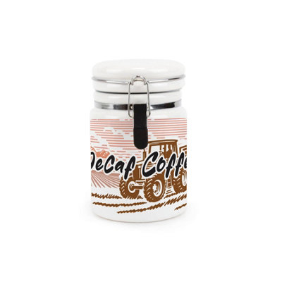 Purely Home Rural Landscapes Decaf Coffee Ceramic CanisterCountryside Farming GiftsStorage Container With Clip Lid 400Ml from B&Q