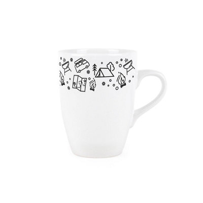 Purely Home Camping MugTent Forest Campervan Outdoor GiftTea/coffee Hot Drinks Ceramic Cup Present from B&Q