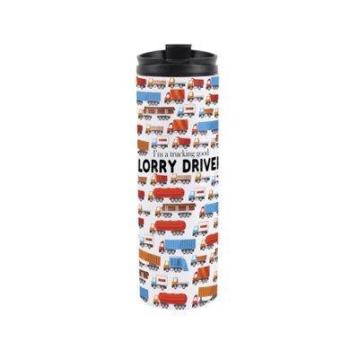 Purely Home Lorry Driver Travel MugNovelty Trades Gift Stainless Steel Vacuum-Sealed Double-Walled Hot/cold Drinks Travel Flask from B&Q