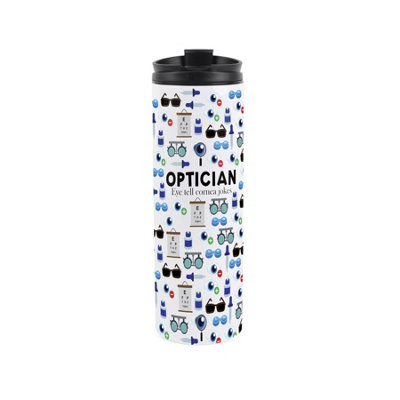 Purely Home Optician Travel MugNovelty Trades Gift Stainless Steel Vacuum-Sealed Double-Walled Hot/cold Drinks Travel Flask from B&Q