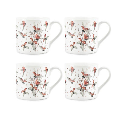 Purely Home Ladybirds Bone China MugsSet Of 4