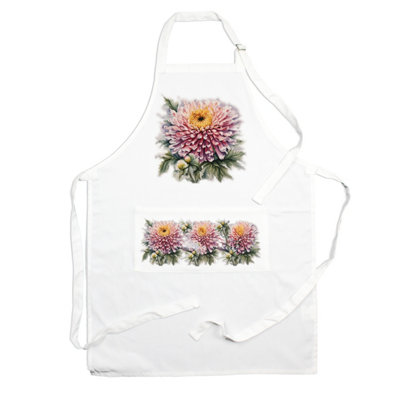 Purely Home  Garden Flowers Chrysanthemum ApronFloral Gifts For HerCooking & Baking from B&Q