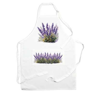 Purely Home  Garden Flowers Lavender ApronFloral Gifts For HerCooking & Baking from B&Q