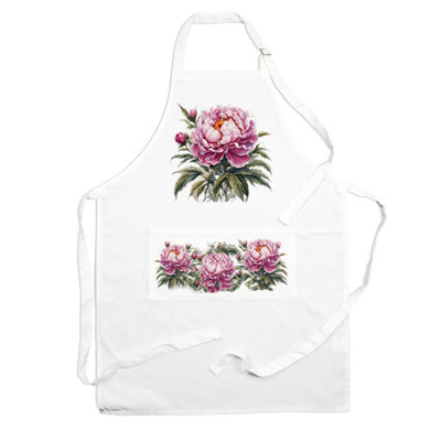 Purely Home  Garden Flowers Peonies ApronFloral Gifts For HerCooking & Baking from B&Q