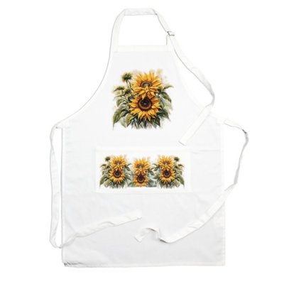 Purely Home  Garden Flowers Sunflowers ApronFloral Gifts For HerCooking & Baking from B&Q