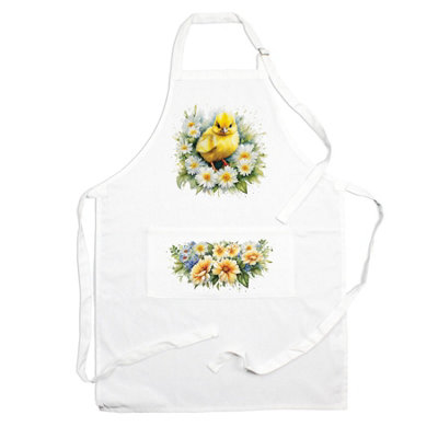 Purely Home Farm Animals & Flowers Chick ApronFloral Gifts For HerCooking & Baking from B&Q