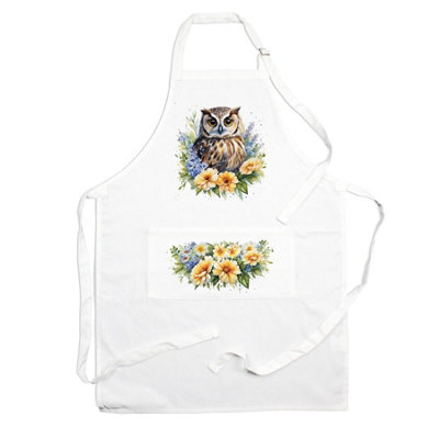 Purely Home In The Willows Creatures & Flowers Owl ApronFloral Gifts For HerCooking & Baking from B&Q