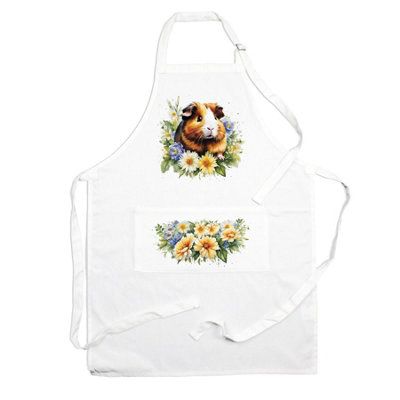 Purely Home Pet Animals & Flowers Guinea Pig ApronFloral Gifts For HerCooking & Baking from B&Q